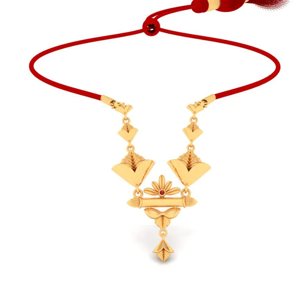 14k Flower Style Gold Necklace