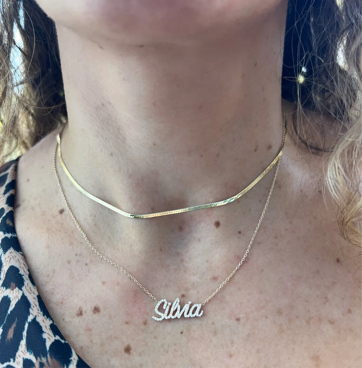1.5mm Herringbone Chain Necklace