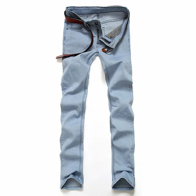 2018 Fashion Men's Casual Stretch Skinny Jeans Trousers Tight Pants
