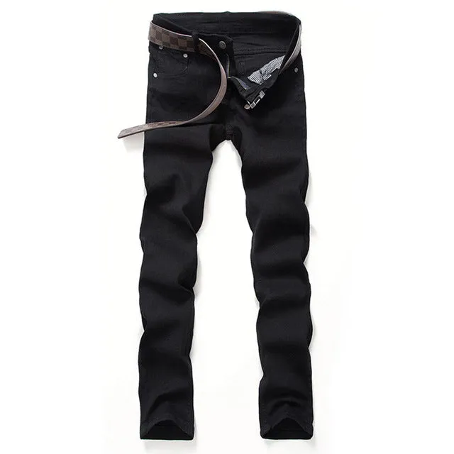 2018 Fashion Men's Casual Stretch Skinny Jeans Trousers Tight Pants