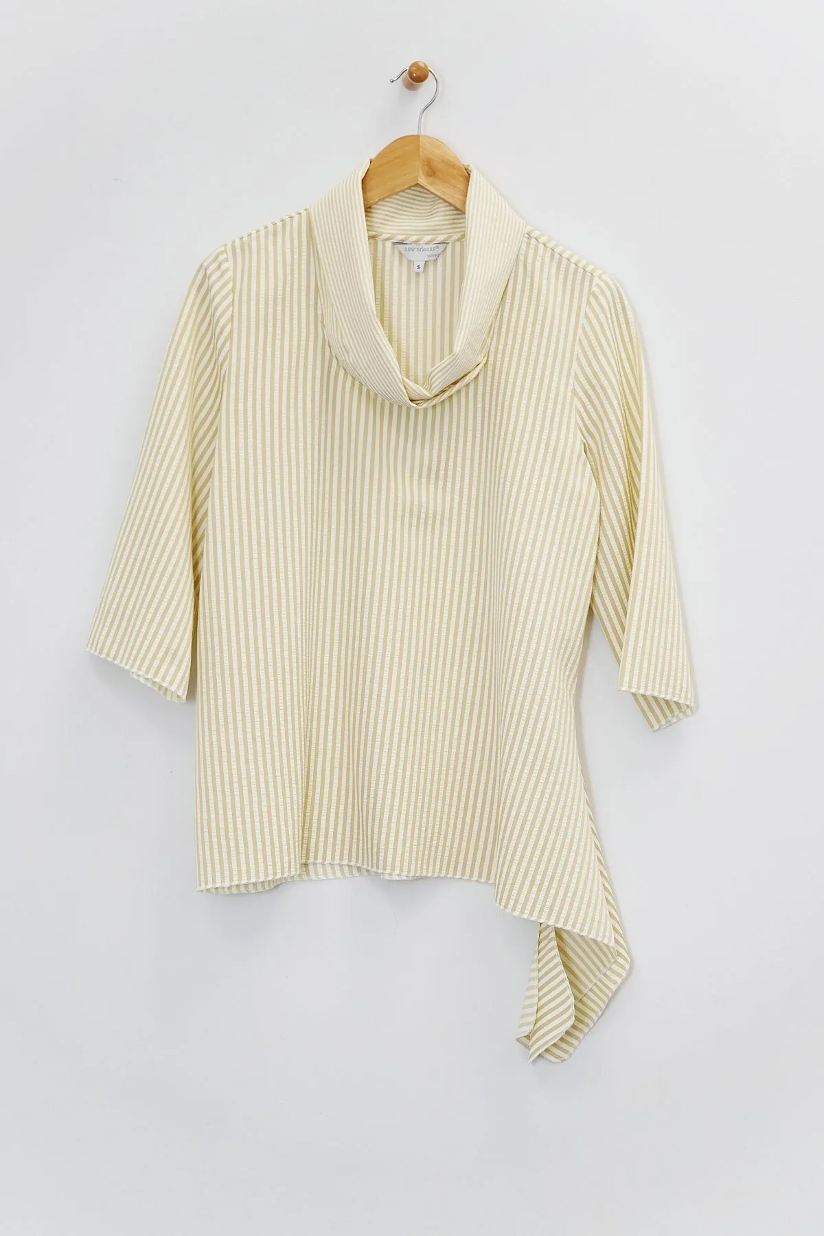 27" Seersucker Cowl Tie Tunic