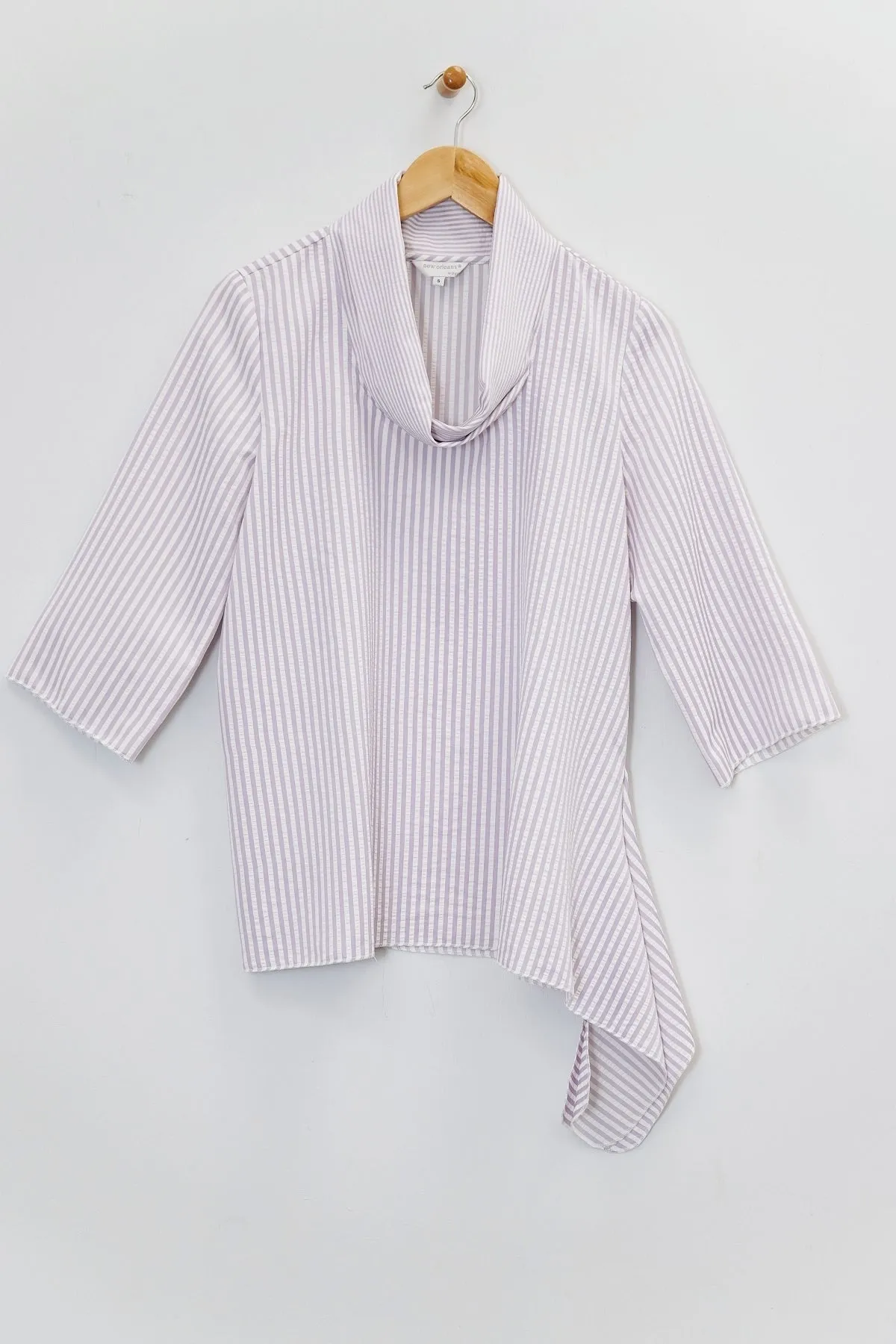 27" Seersucker Cowl Tie Tunic