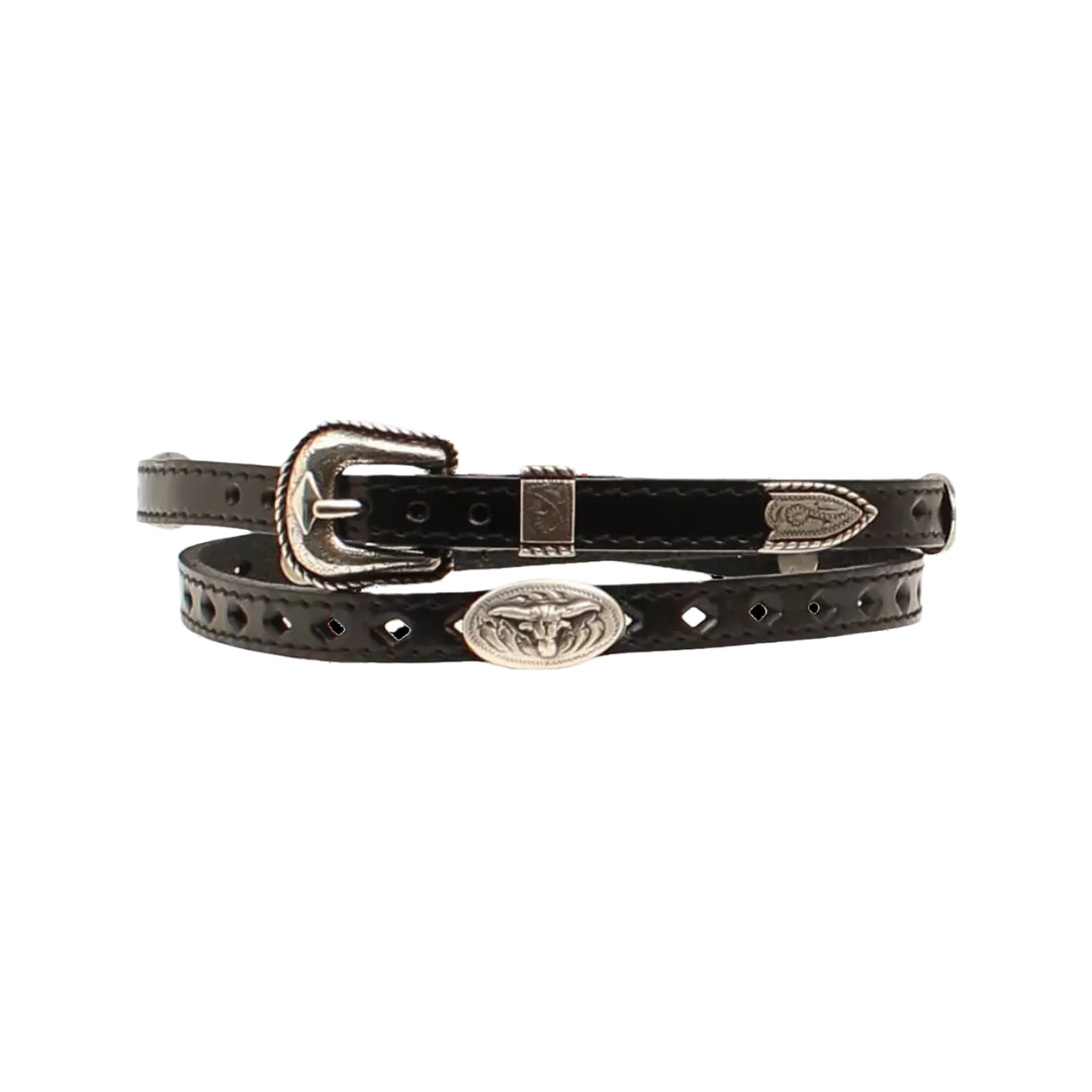 3D Belt Men's Oval Longhorn Black Hatband