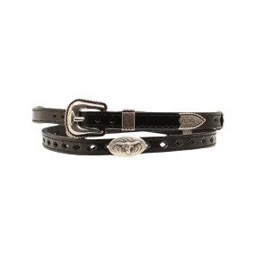 3D Belt Men's Oval Longhorn Black Hatband