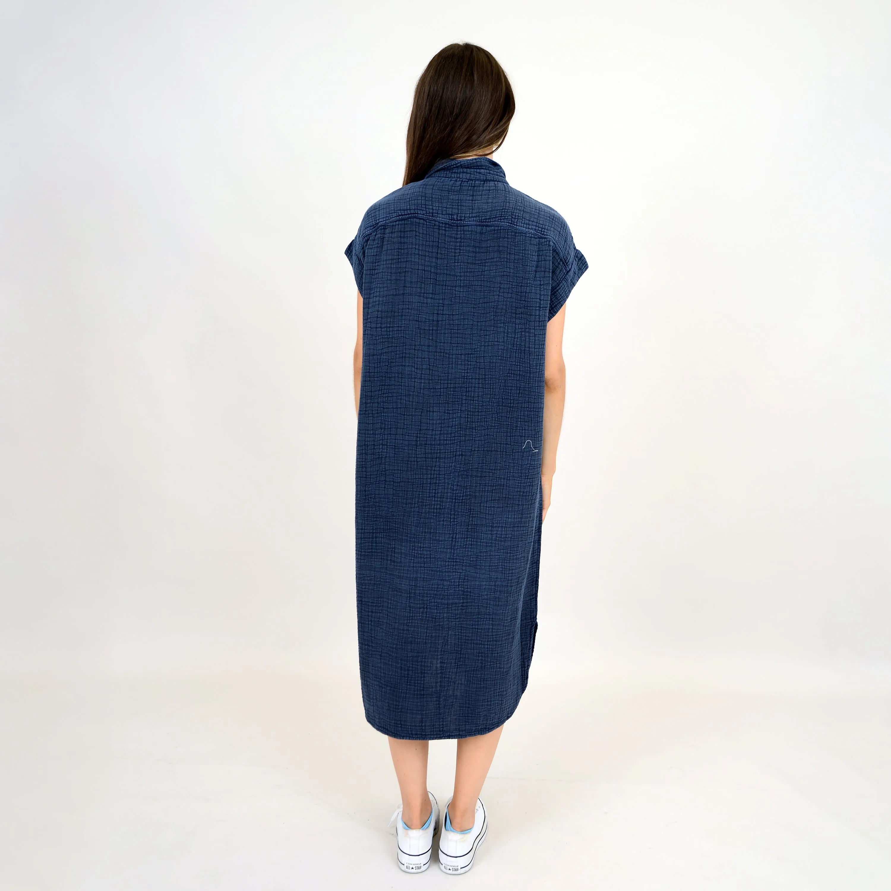 Aira Gauze Shirt Dress- INK - RD Style