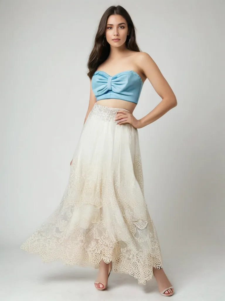 Ana Double Layered Lace Skirt