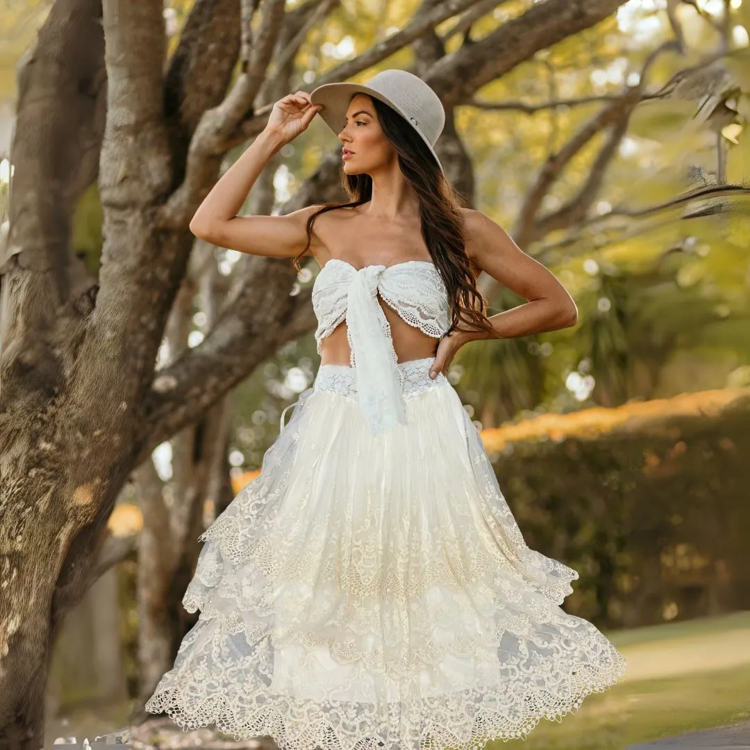 Ana Double Layered Lace Skirt