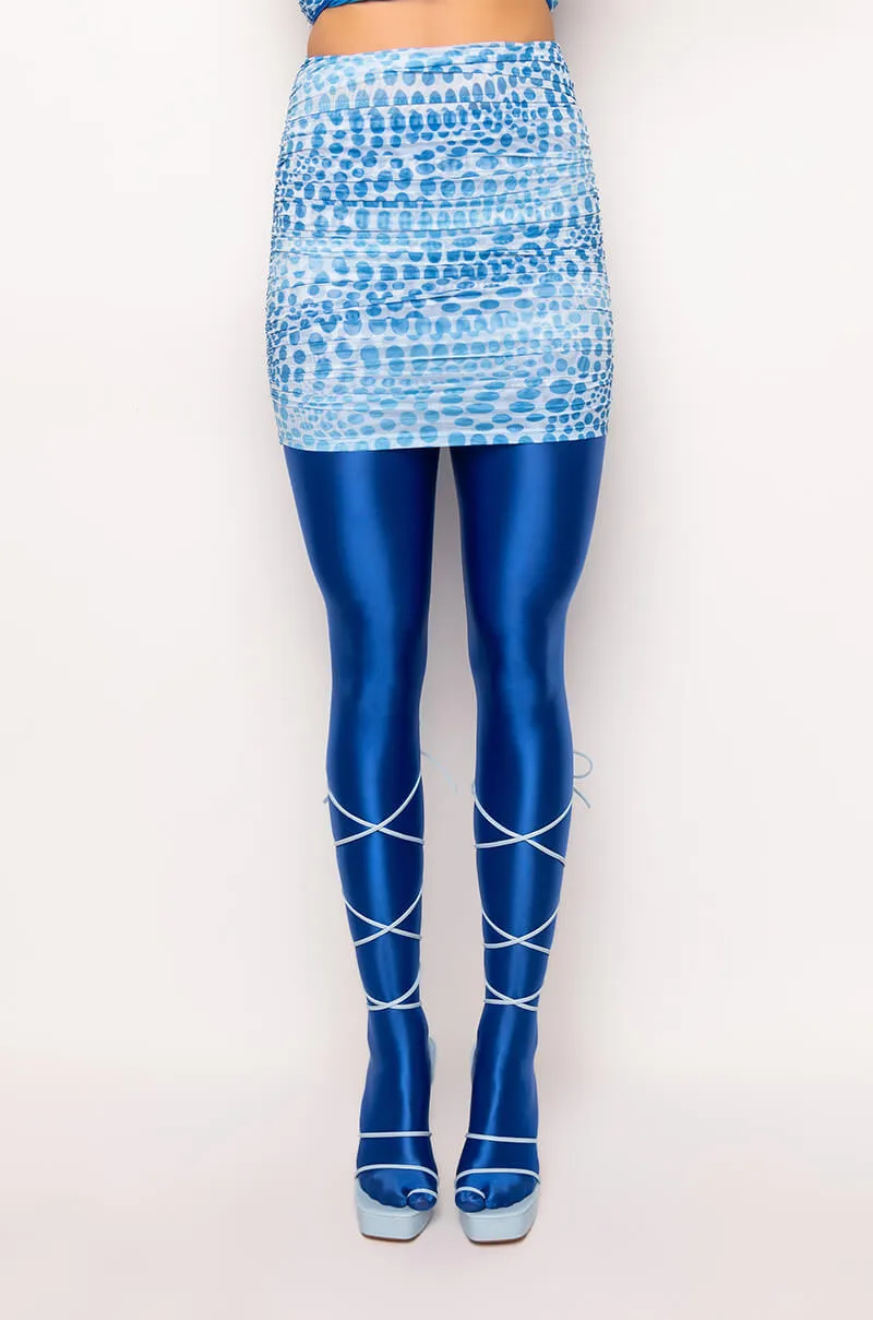 APOLLO RUCHED MESH MINI SKIRT