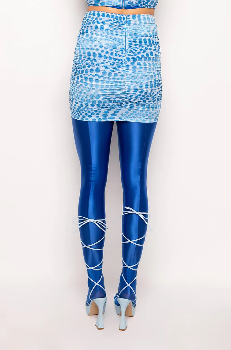 APOLLO RUCHED MESH MINI SKIRT