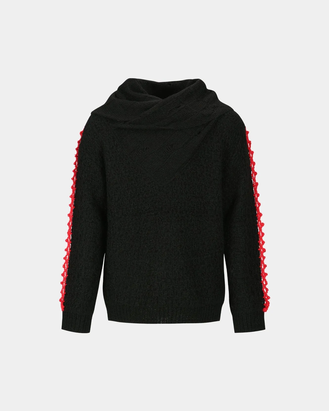 ARELIN SHAWL LAYERED SWEATER atb1161m(BLACK)