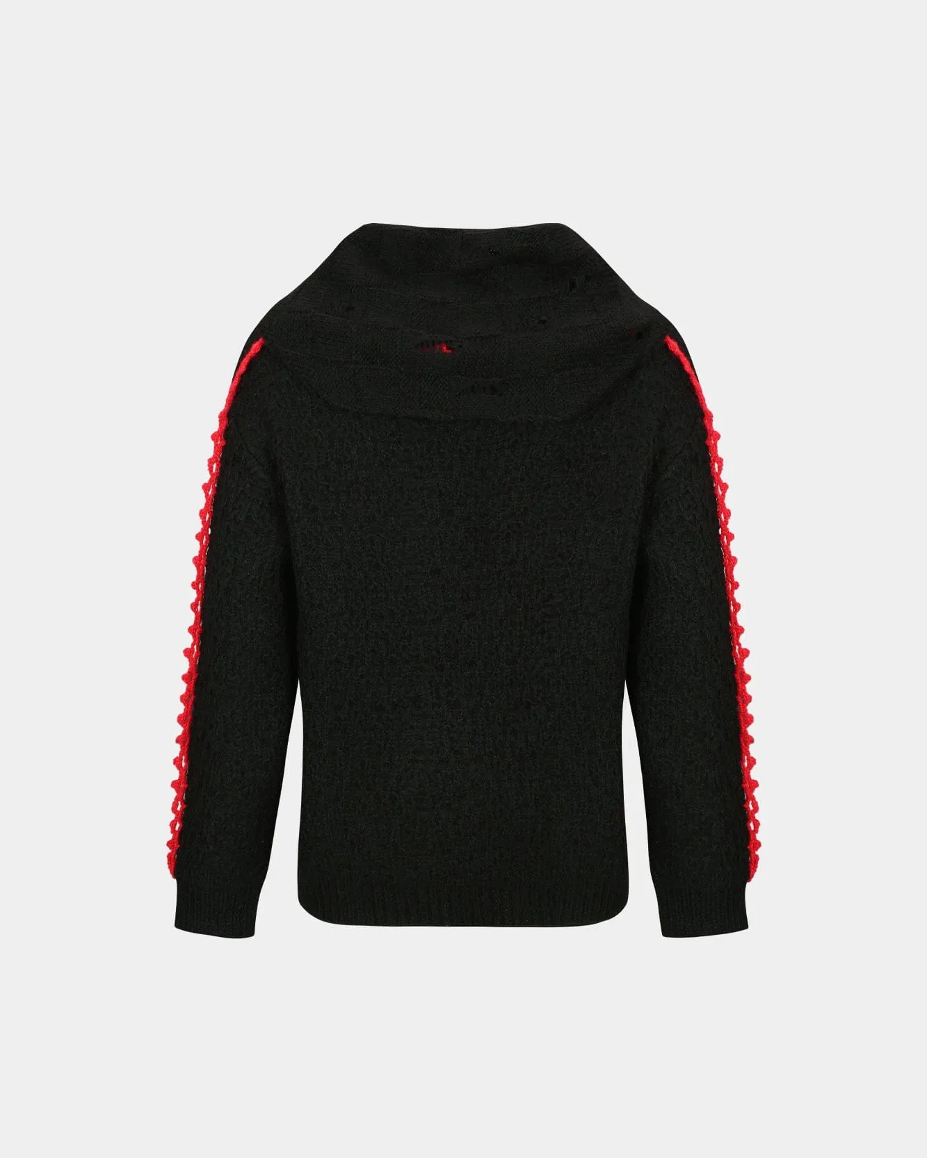 ARELIN SHAWL LAYERED SWEATER atb1161m(BLACK)