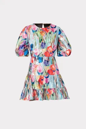 Arlette Metallic Tulip Dress