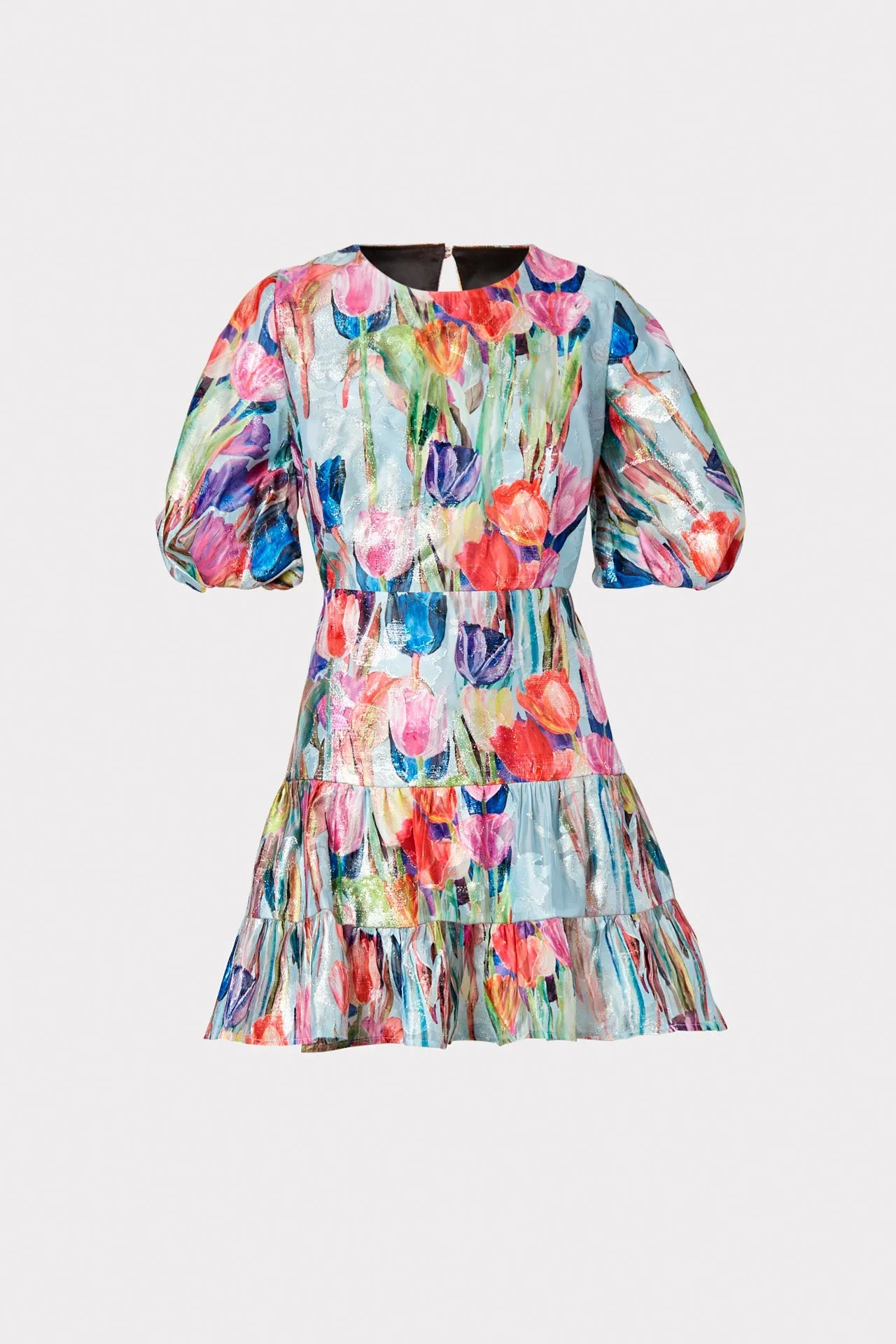 Arlette Metallic Tulip Dress