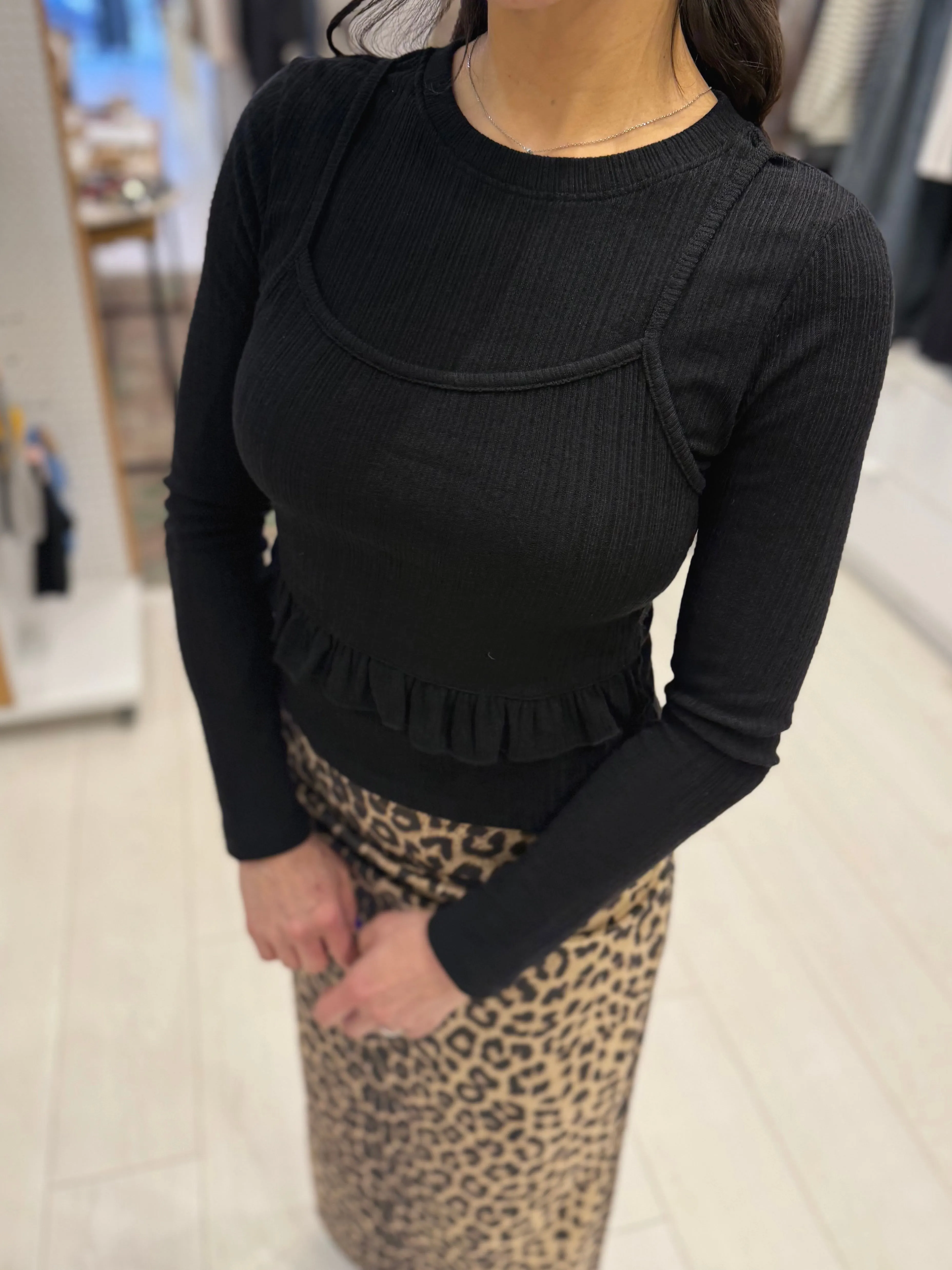 BABE Layered ruffle top