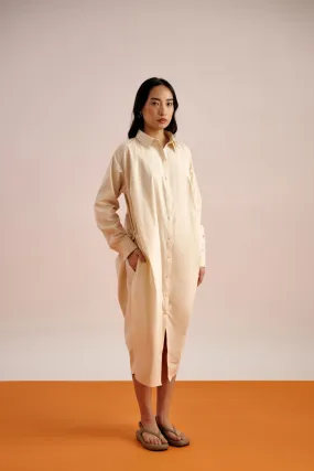Beige Shirt Dress