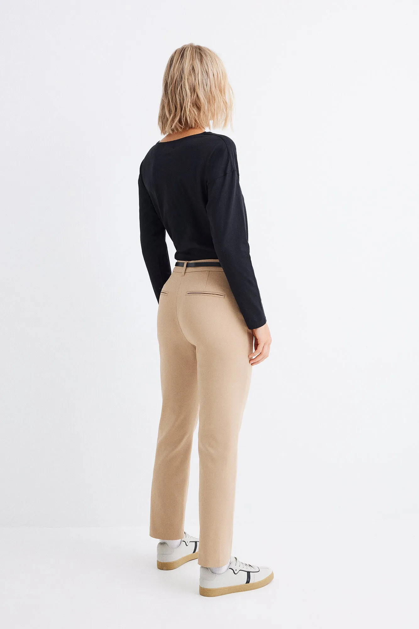 Belted chinos
