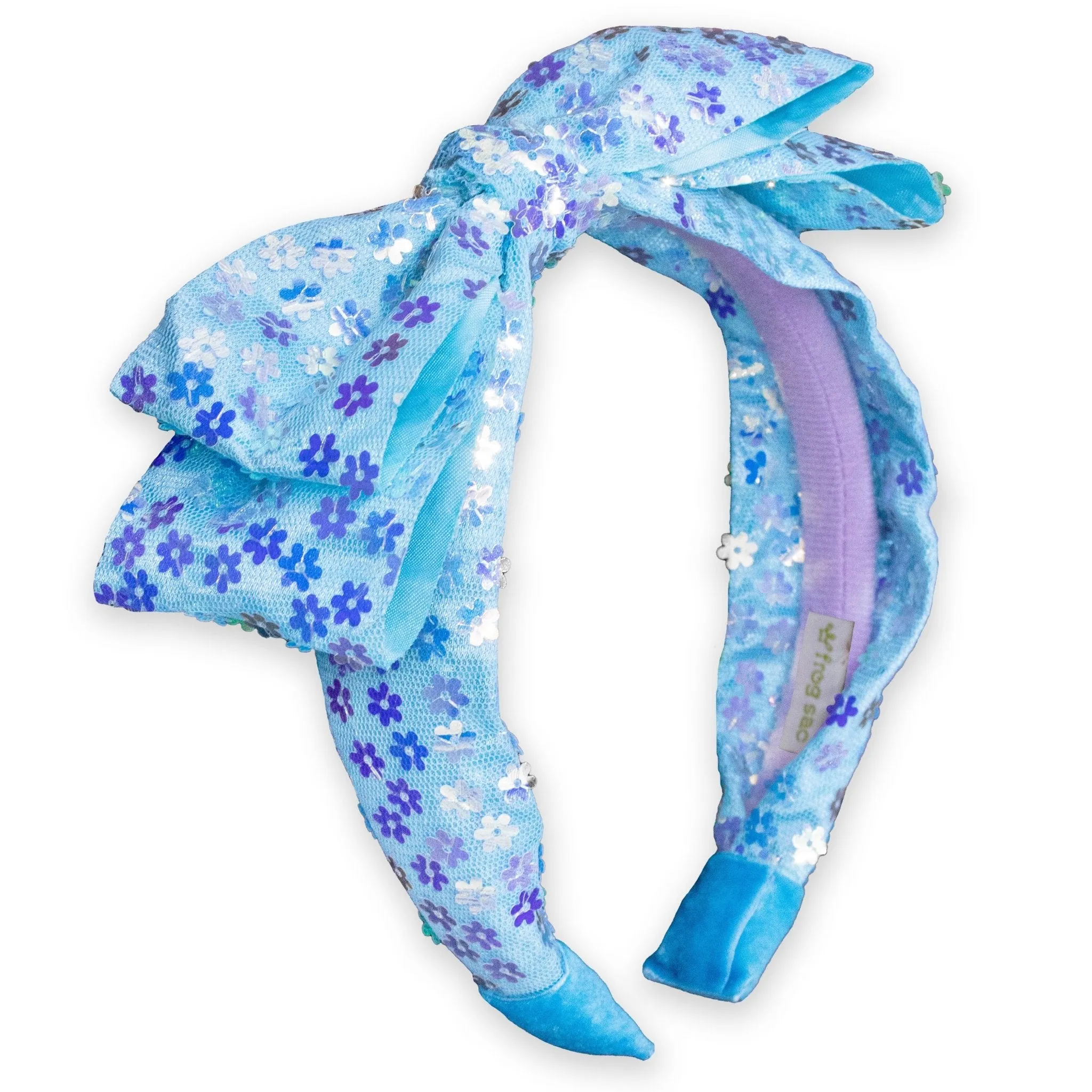 Big Bow Headband - Double Layer Sequin
