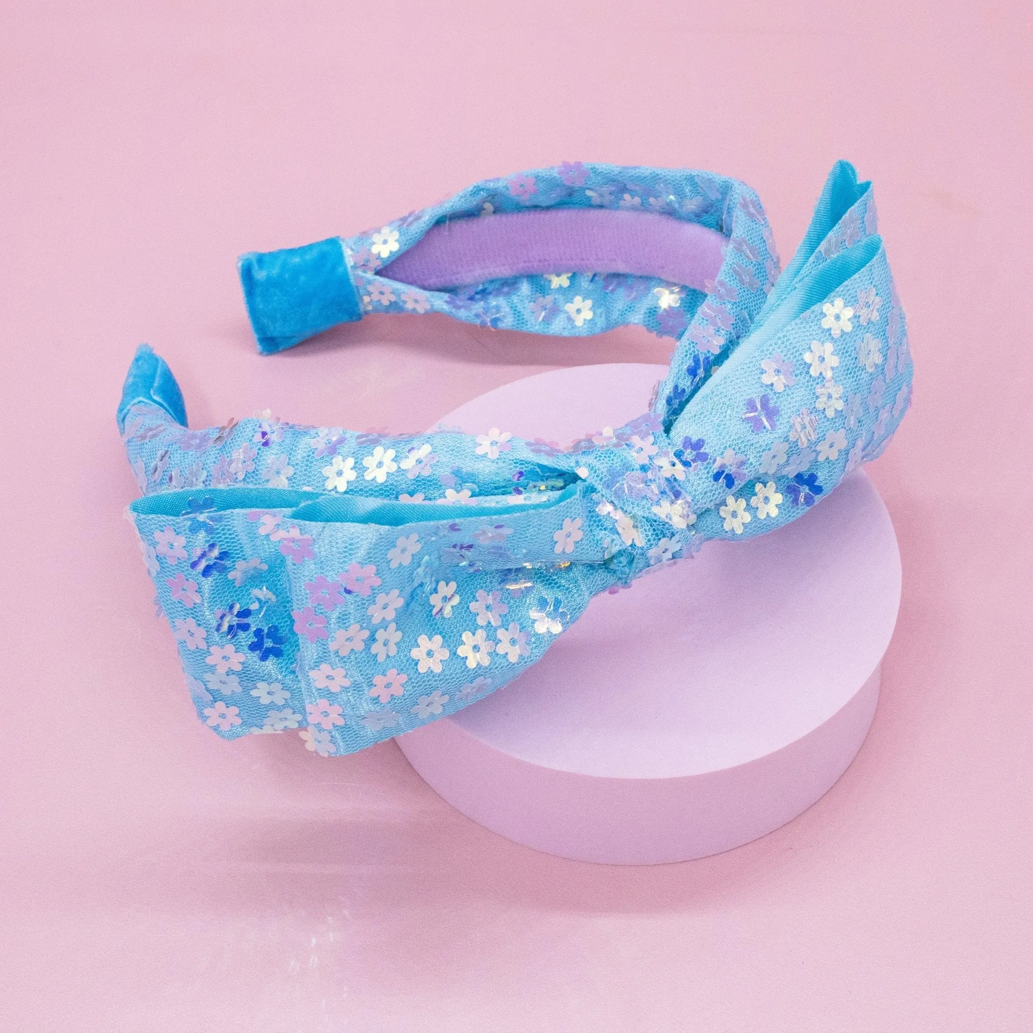 Big Bow Headband - Double Layer Sequin