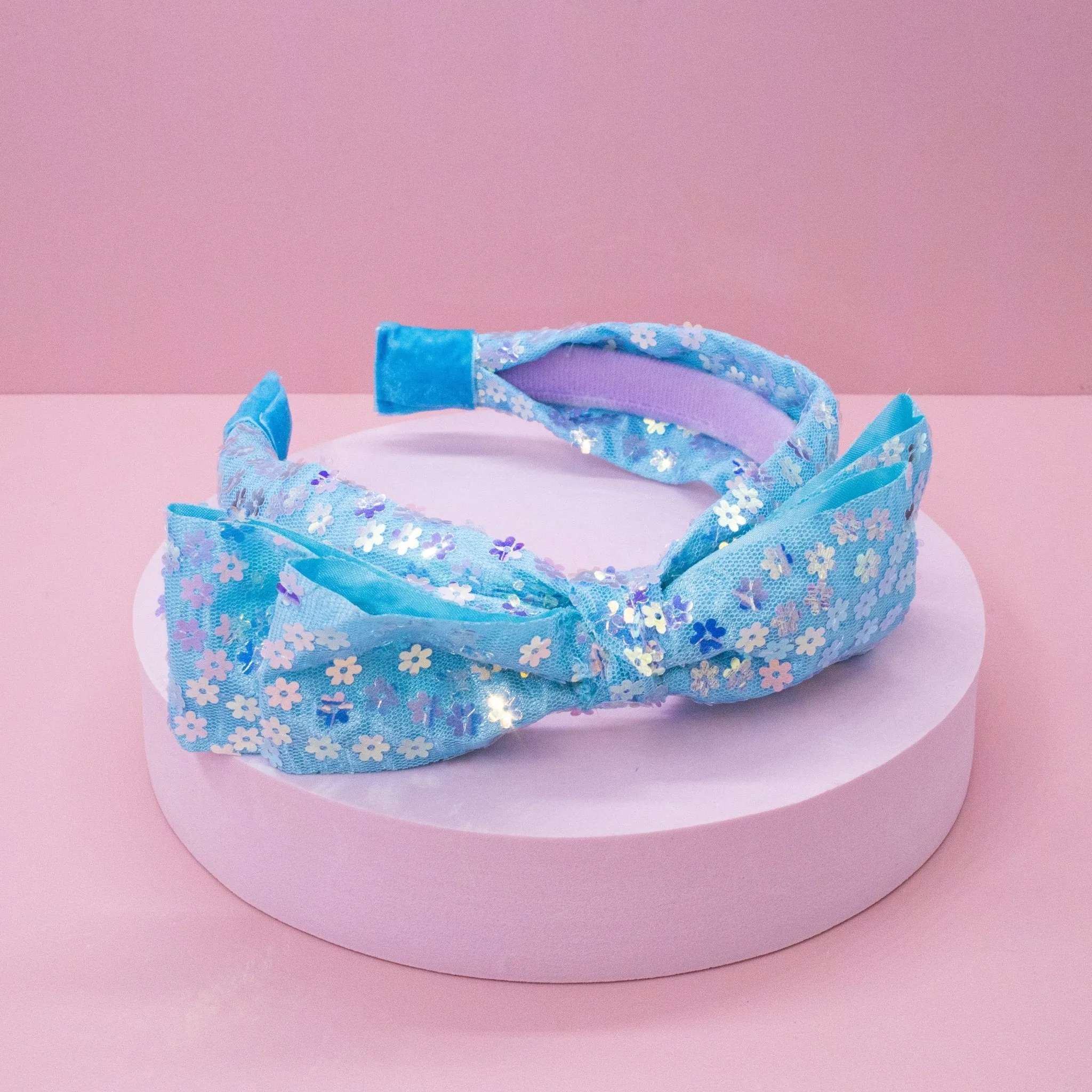 Big Bow Headband - Double Layer Sequin