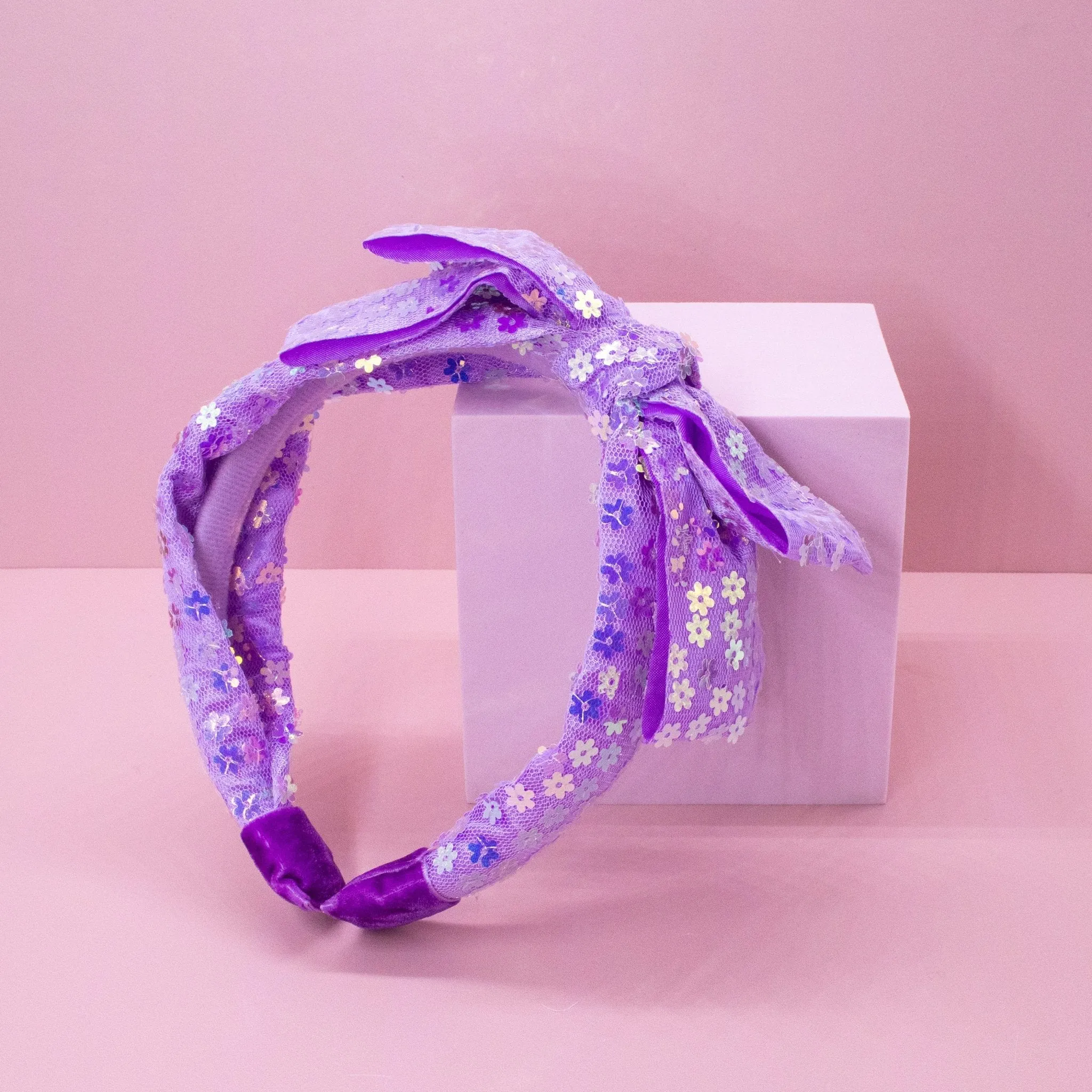 Big Bow Headband - Double Layer Sequin
