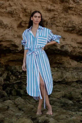 Billy Shirt Dress - Seashell Stripe