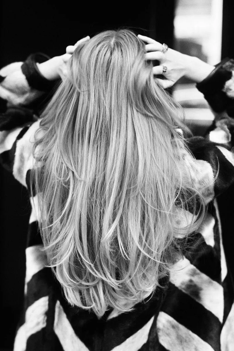 Black Silver Fur Coat