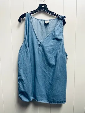 Blue Denim Top Sleeveless St Johns Bay, Size 2x