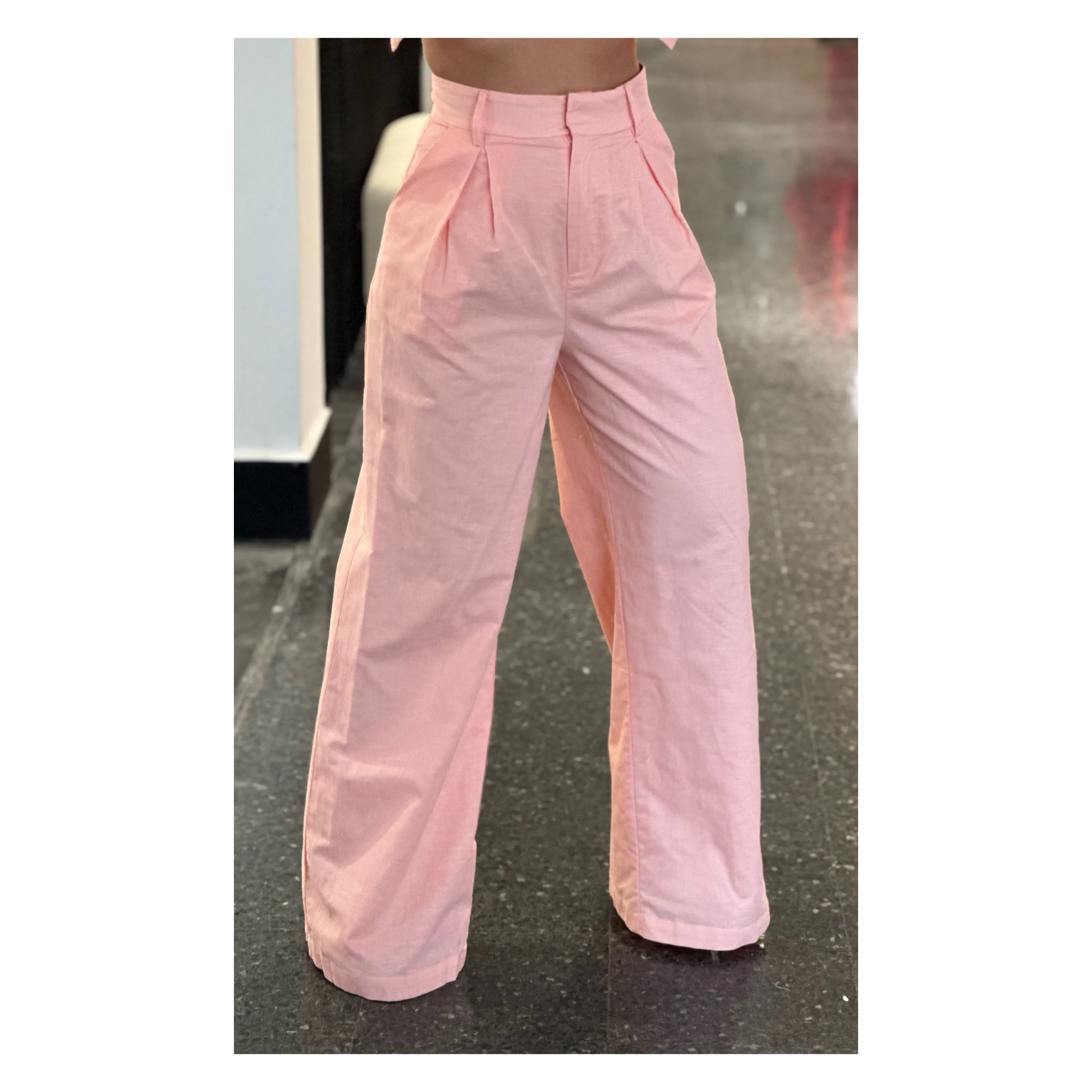 Blush Linen Pants