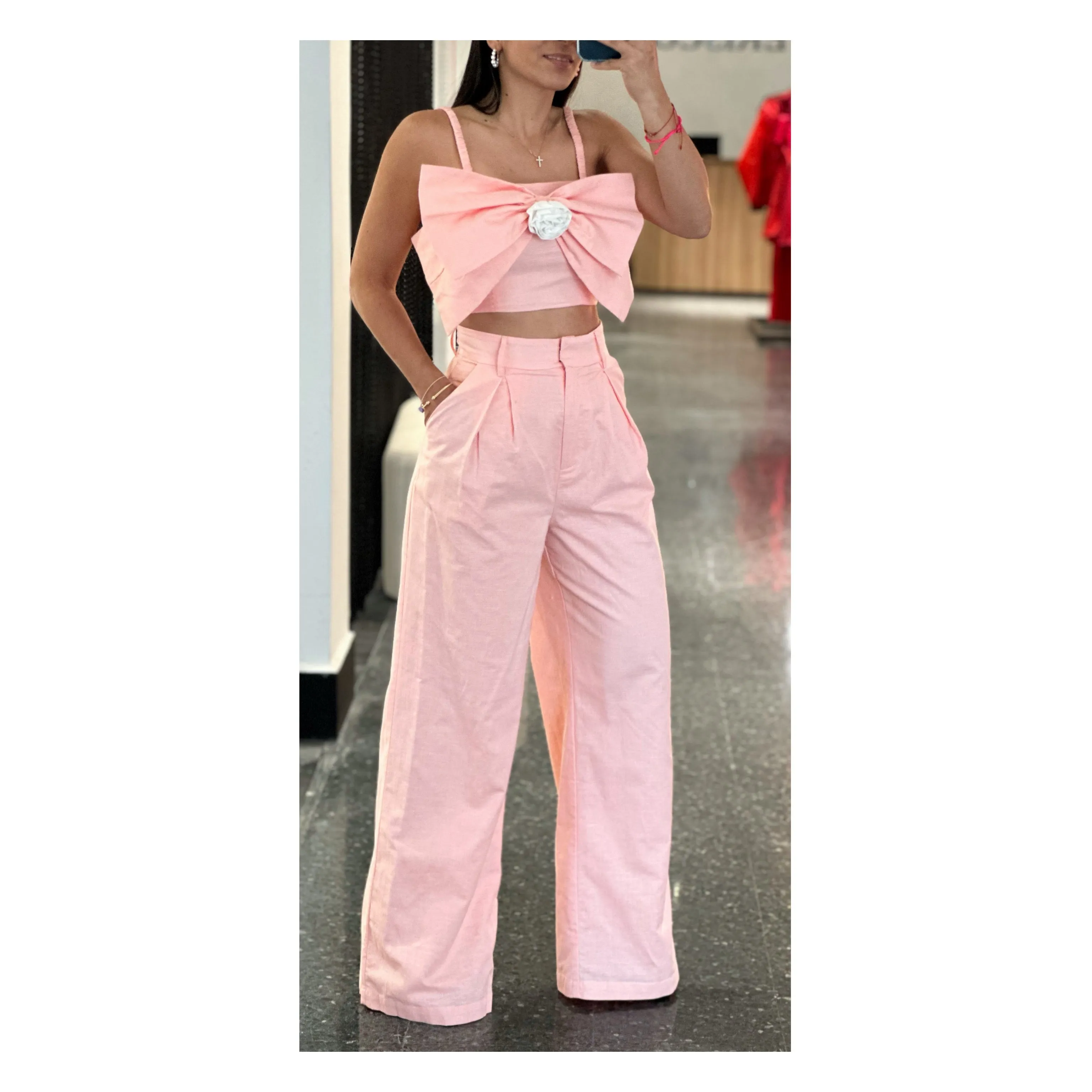 Blush Linen Pants