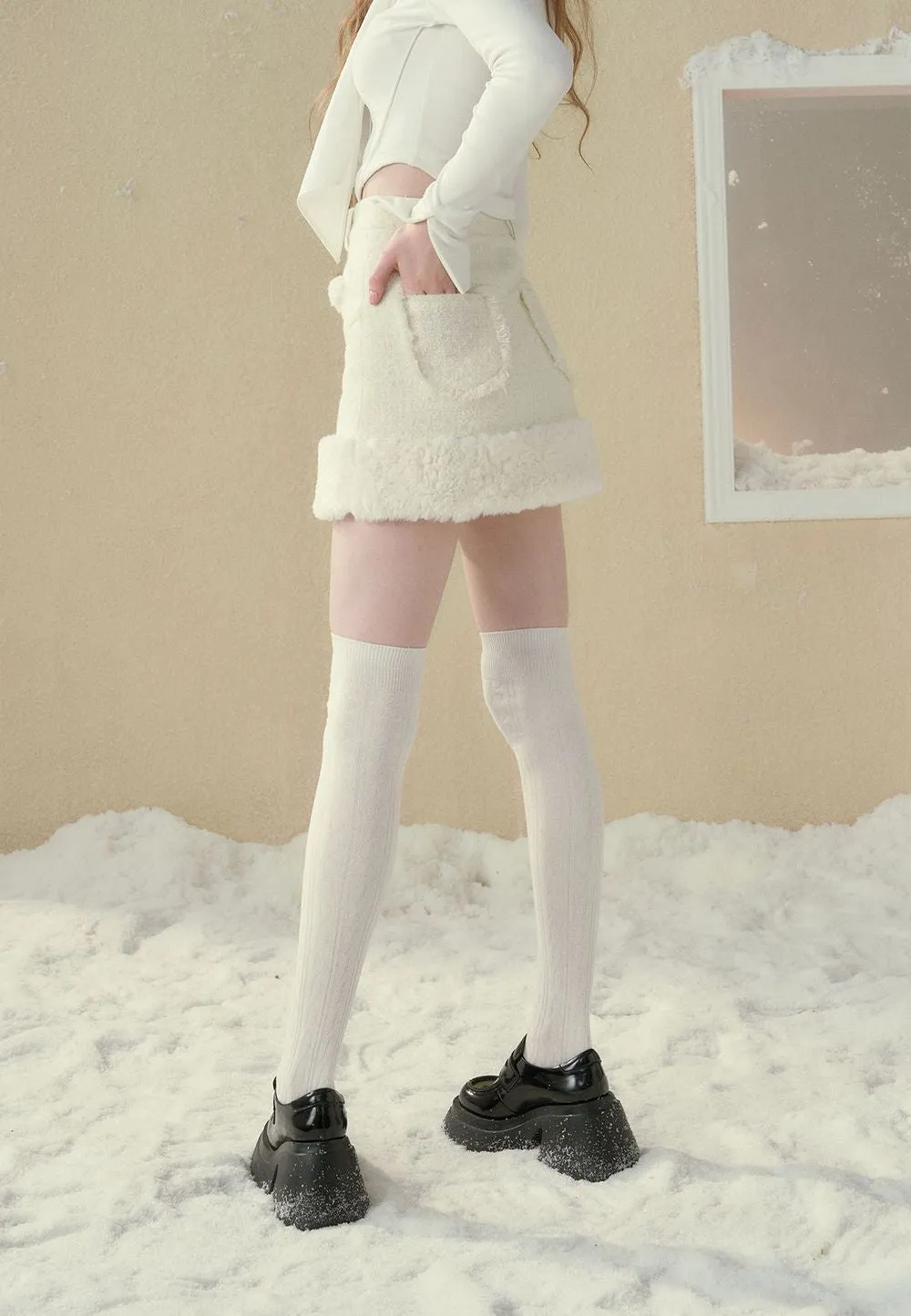 Boa Short Winter Fluffy Skirt