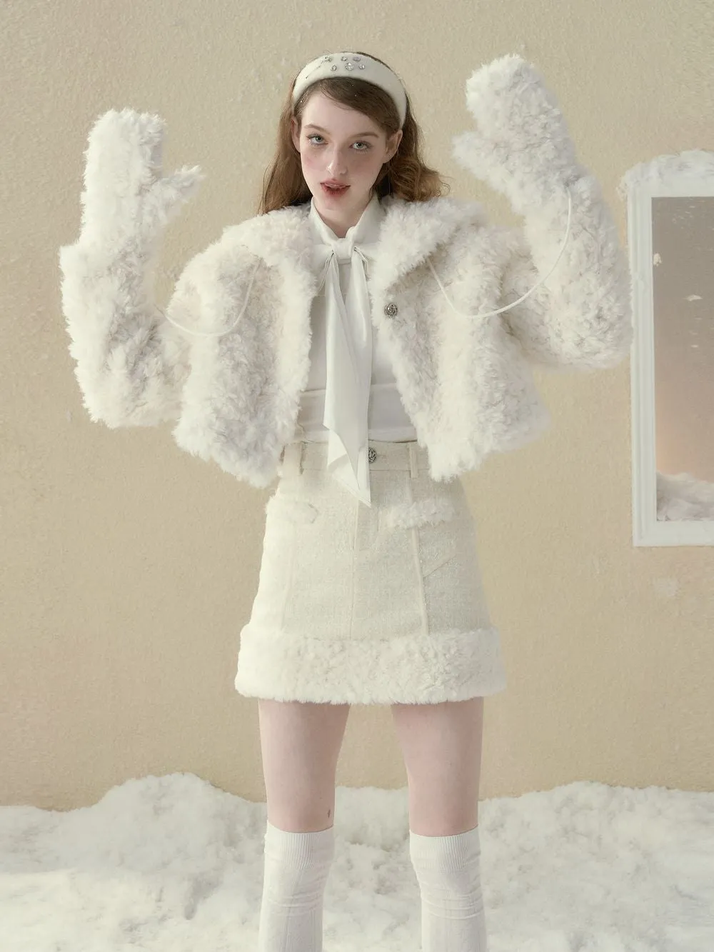 Boa Short Winter Fluffy Skirt