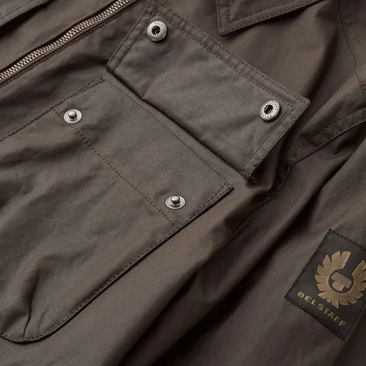 Burnt Oak Tour Waxed Cotton Overshirt