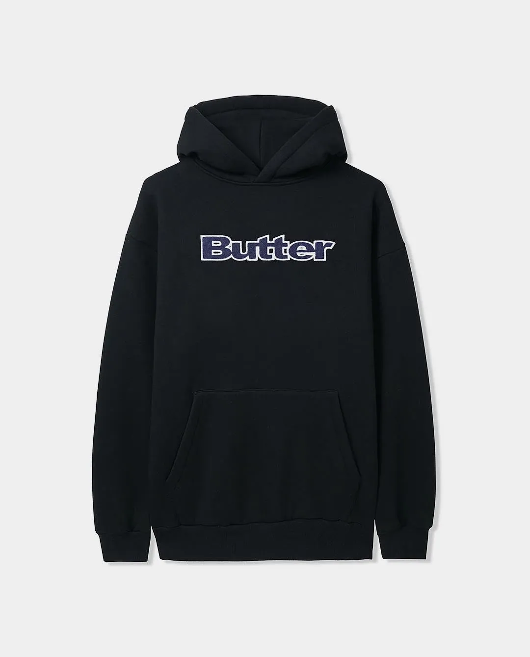 Butter Goods - Logo Denim Applique Pullover Hood - Black