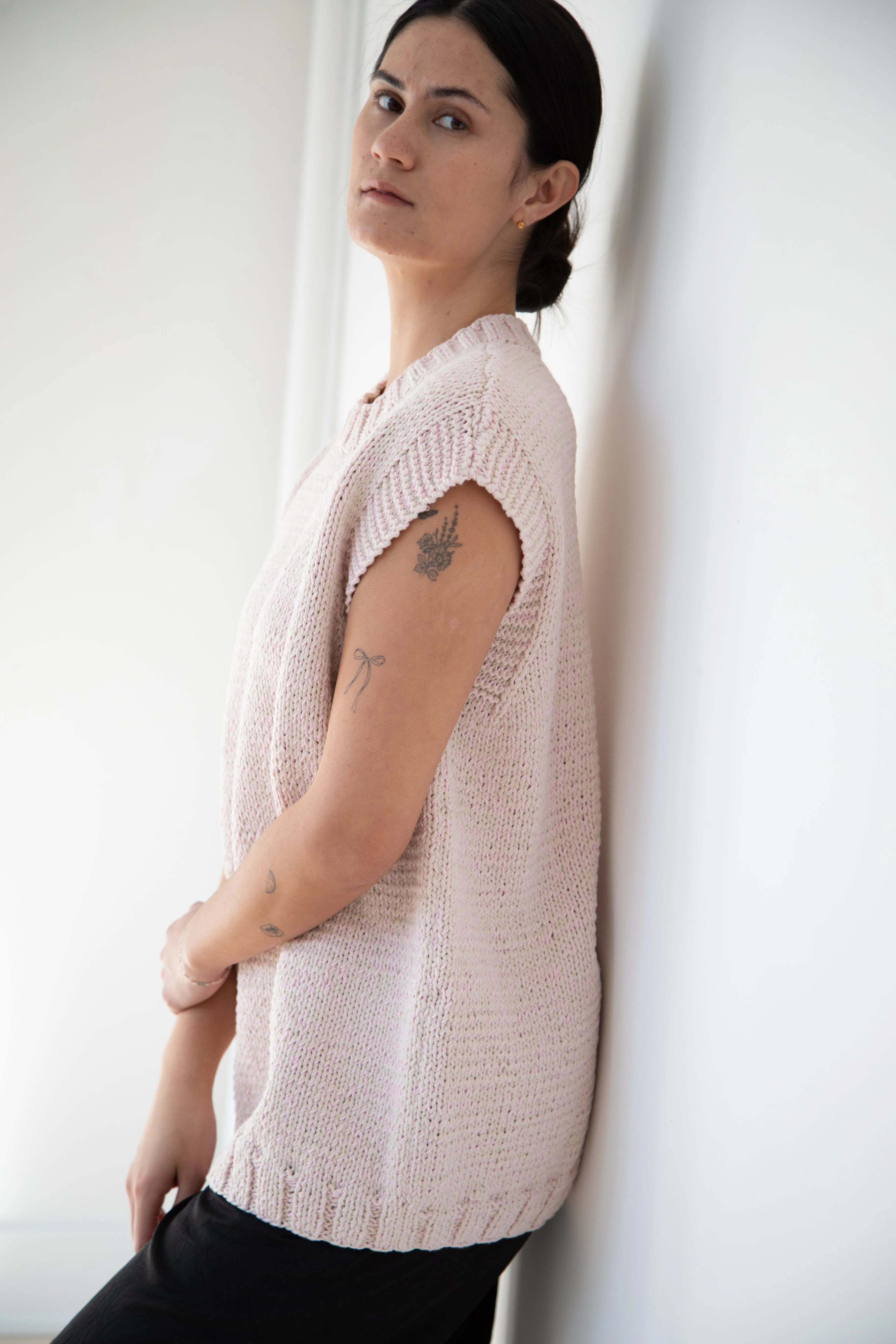 Casey Casey | Sleeveless Sweater in Pink