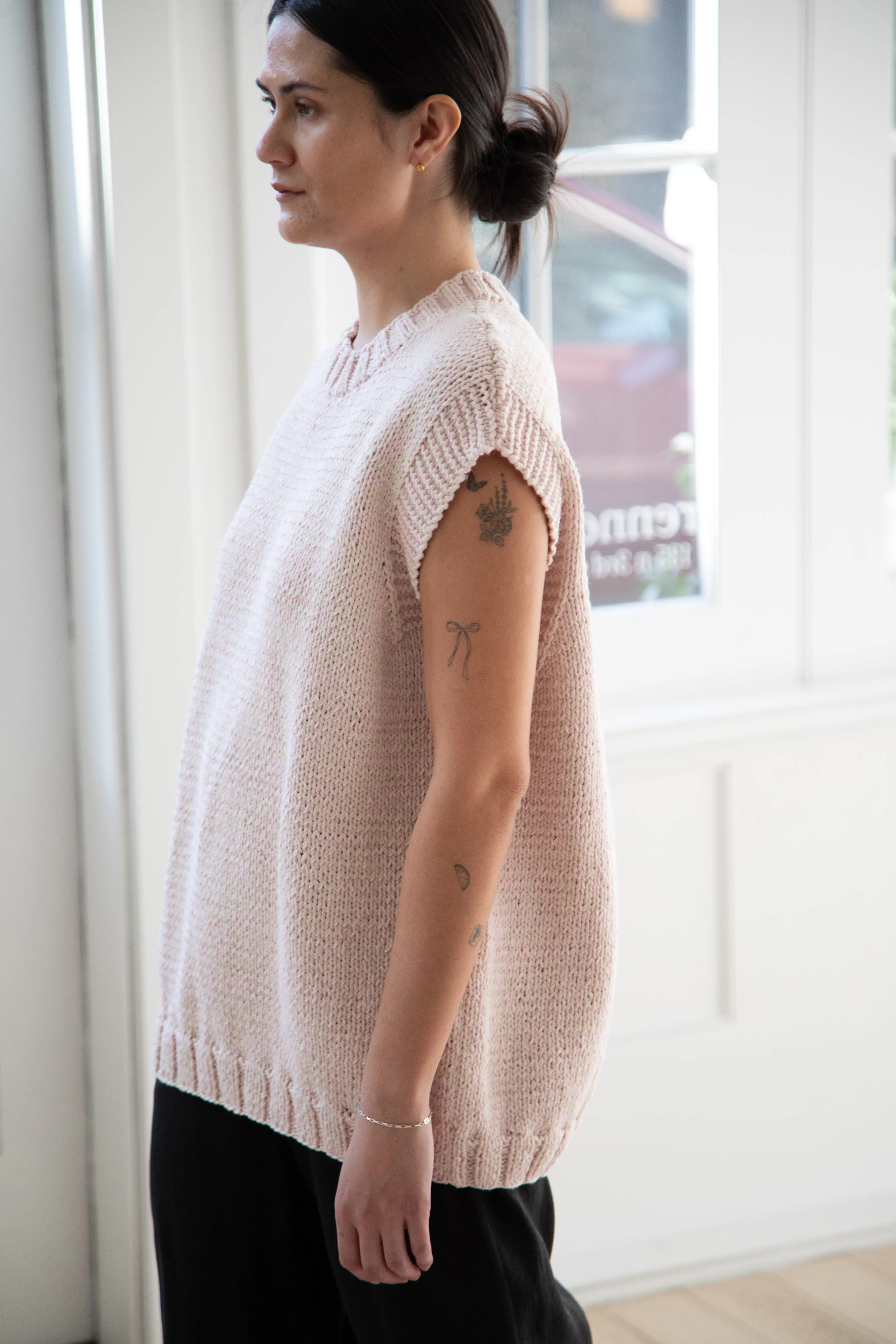 Casey Casey | Sleeveless Sweater in Pink