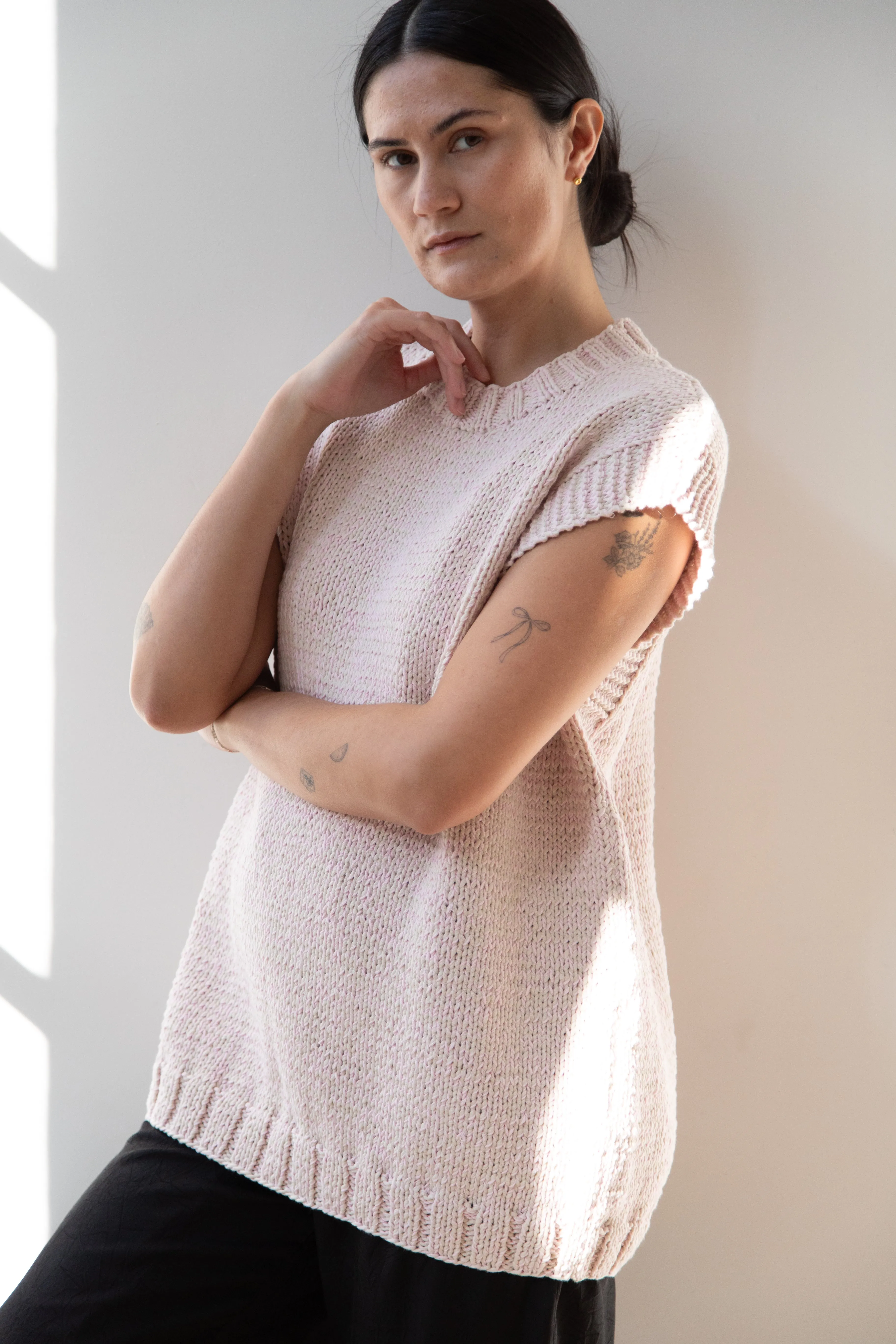 Casey Casey | Sleeveless Sweater in Pink