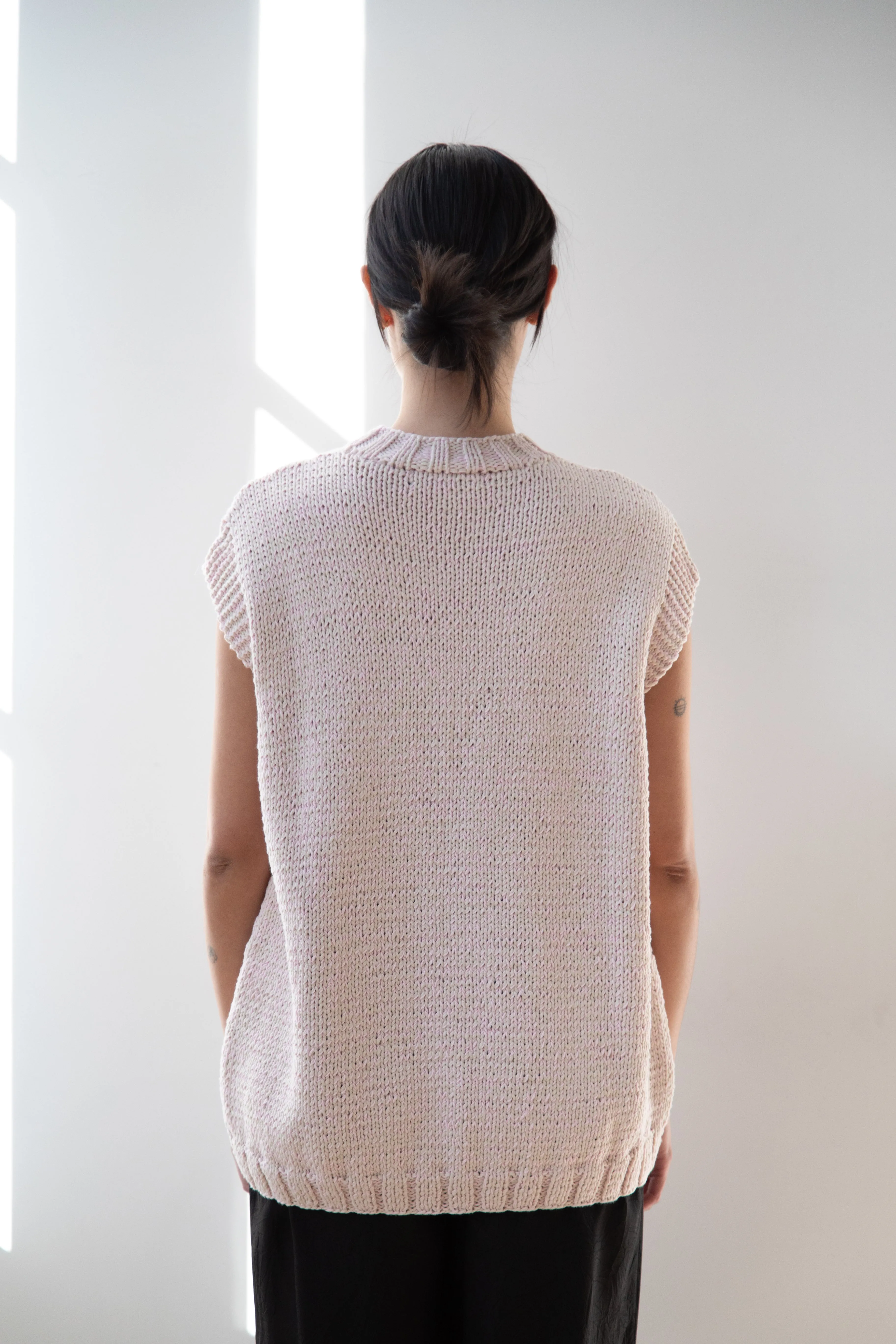 Casey Casey | Sleeveless Sweater in Pink