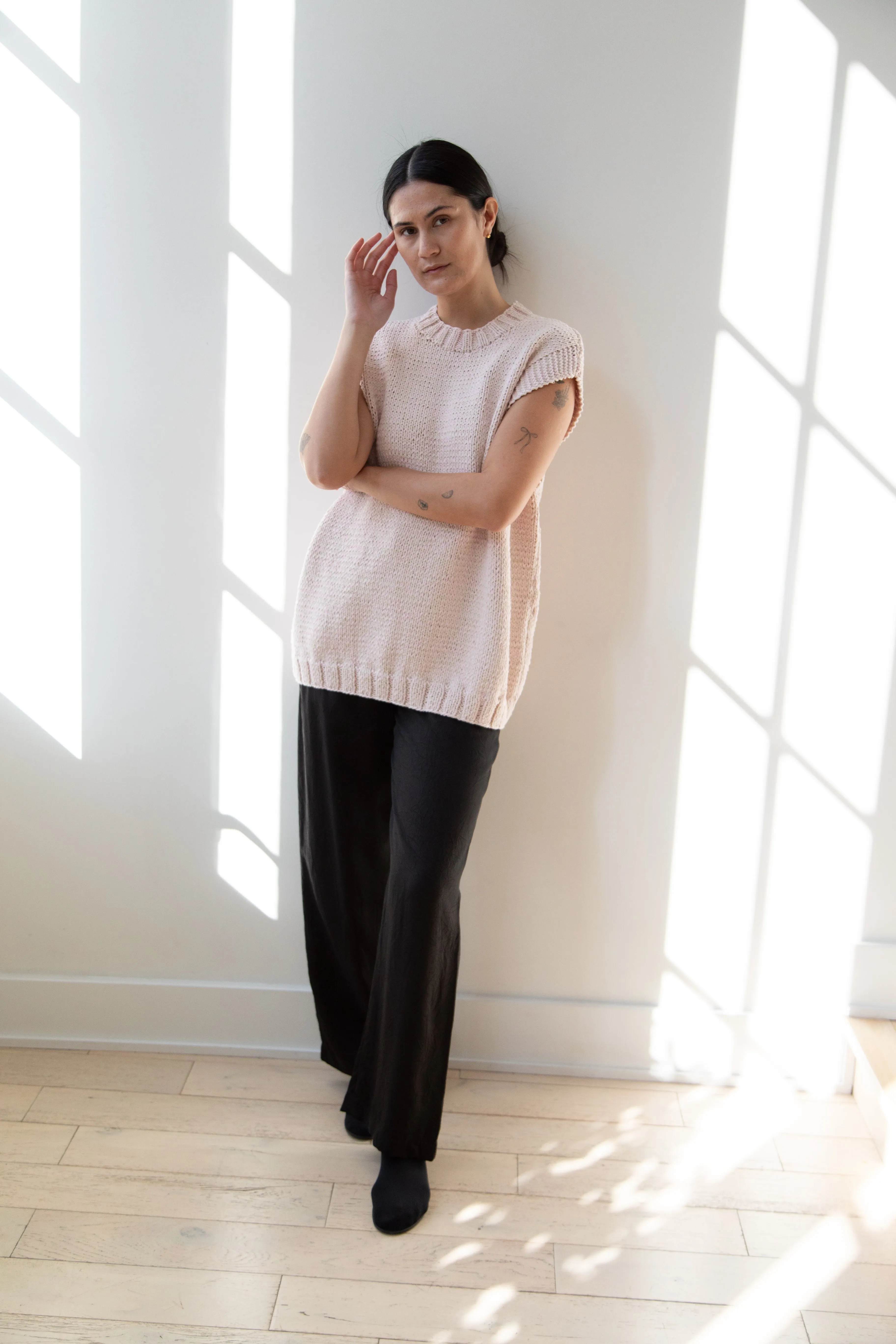 Casey Casey | Sleeveless Sweater in Pink