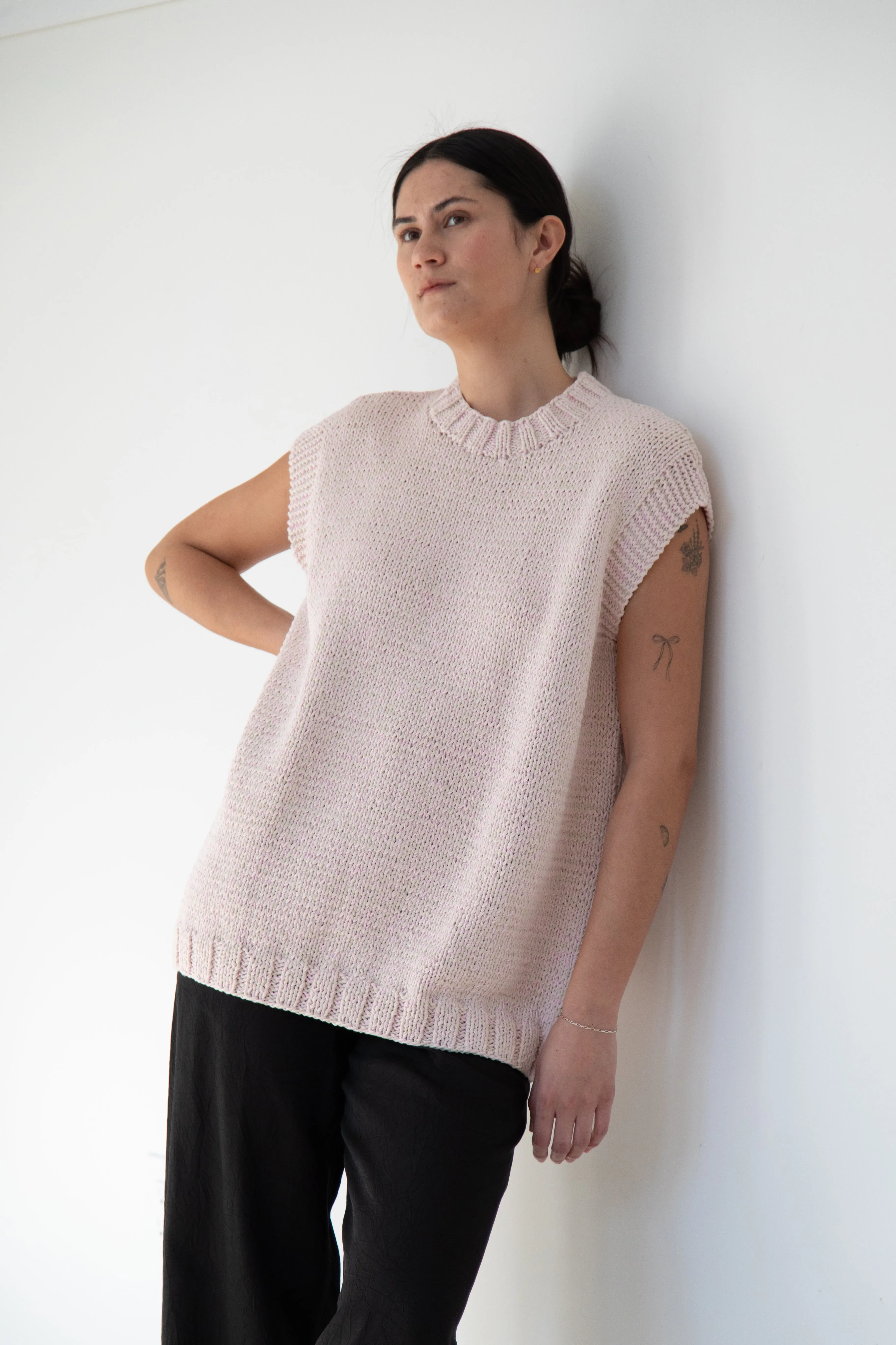 Casey Casey | Sleeveless Sweater in Pink
