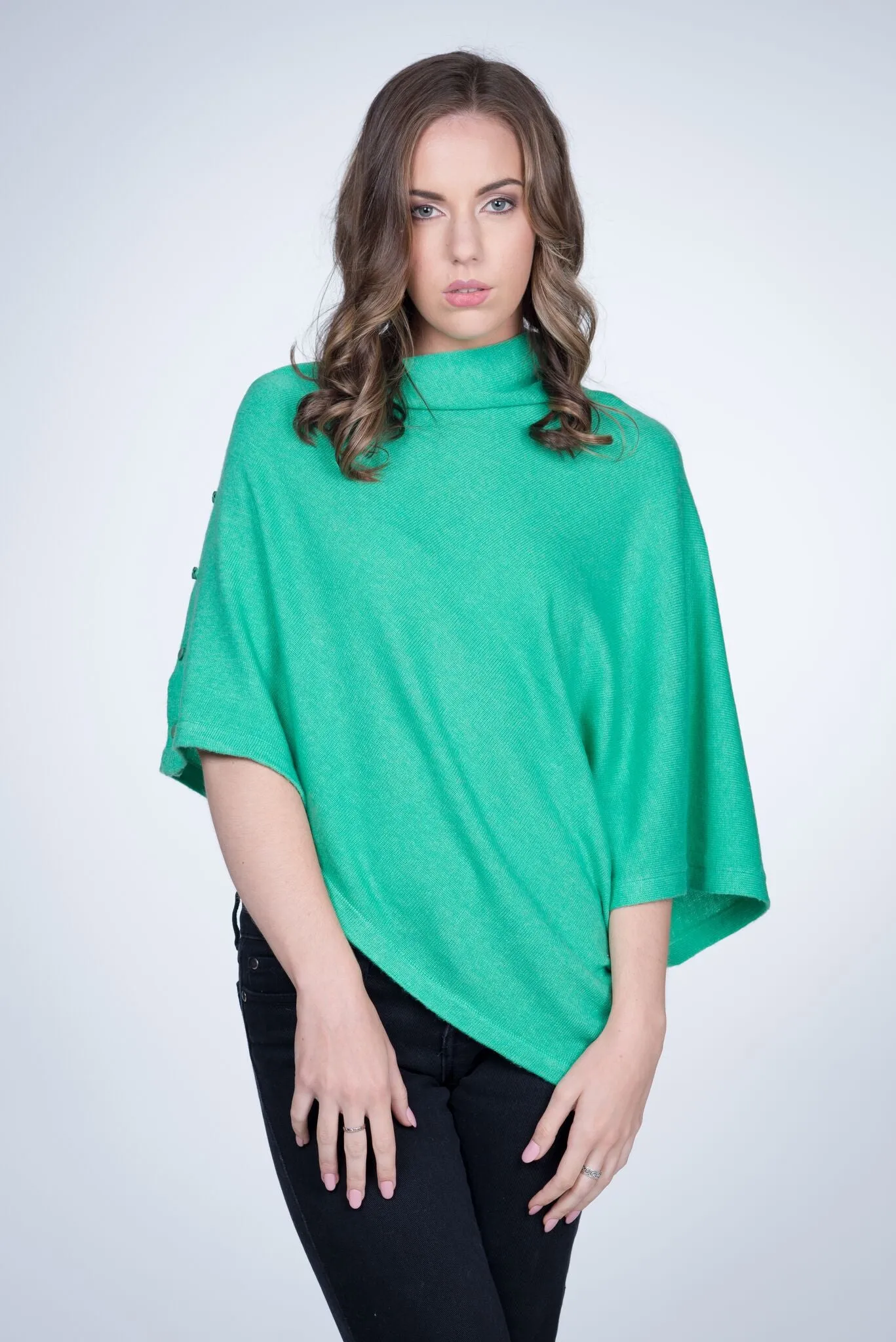 Cashmere Button Wrap W