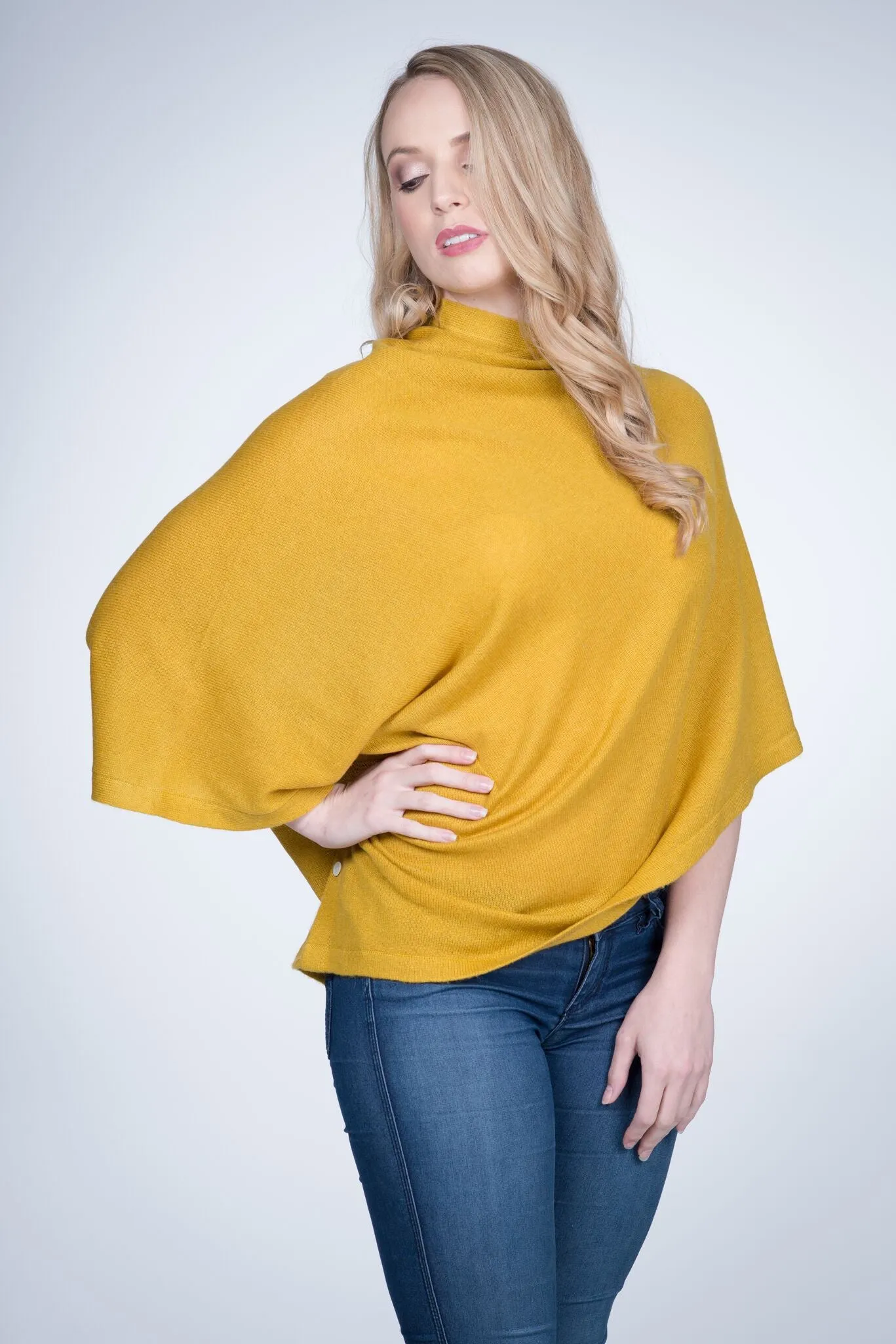 Cashmere Button Wrap W