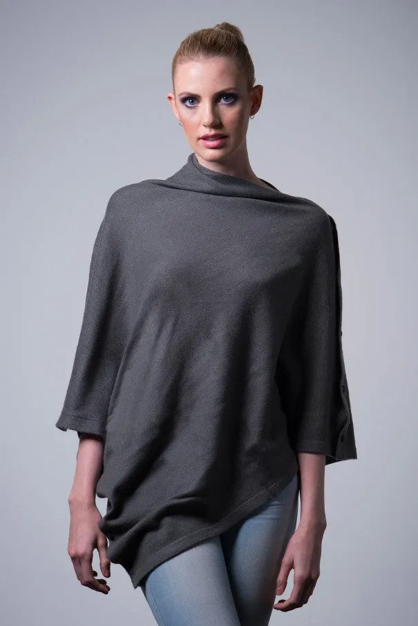 Cashmere Button Wrap W