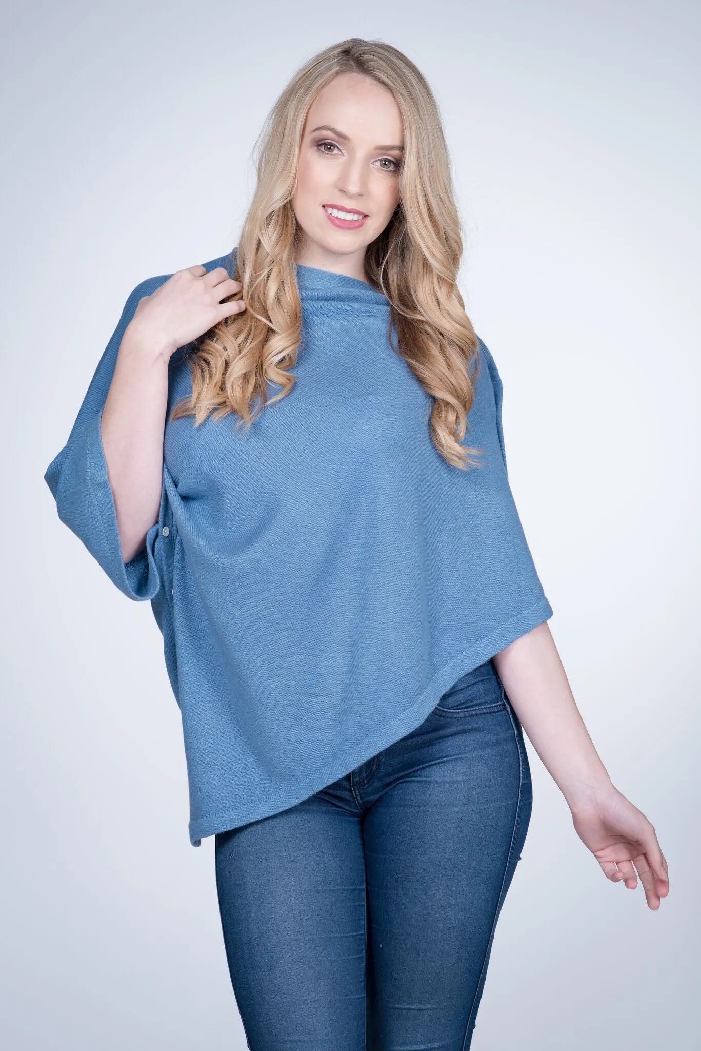 Cashmere Button Wrap W