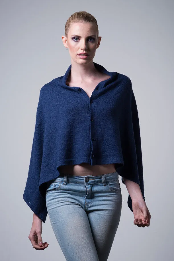 Cashmere Button Wrap W