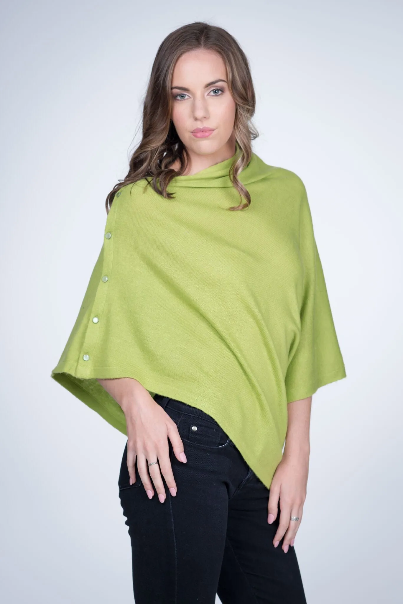 Cashmere Button Wrap W