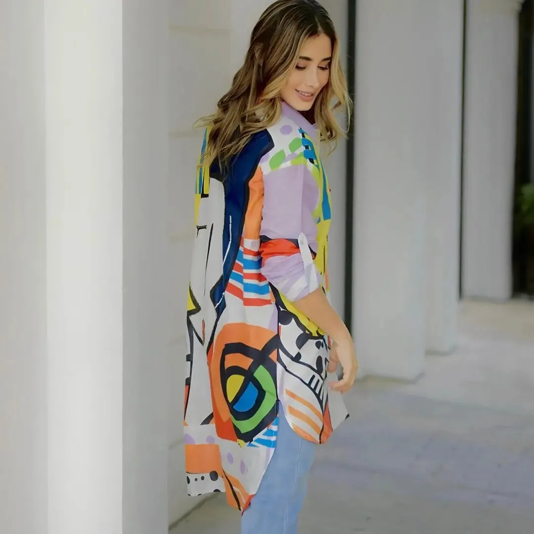 Casual Wear Printed Shirt Dress