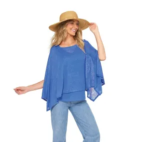 CATHIANA - Poncho bleu