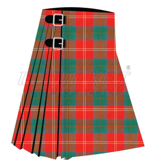 Chisholm Red Ancient Premium Tartan Kilt