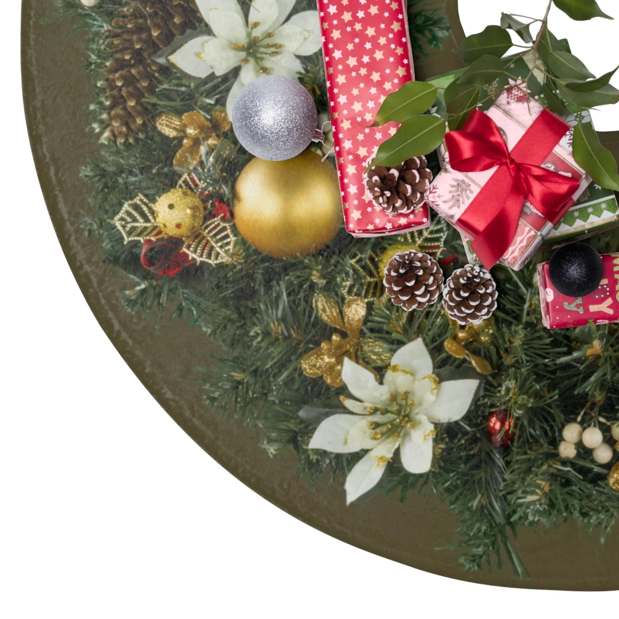 Christmas Tree Golden Sparkle Skirt