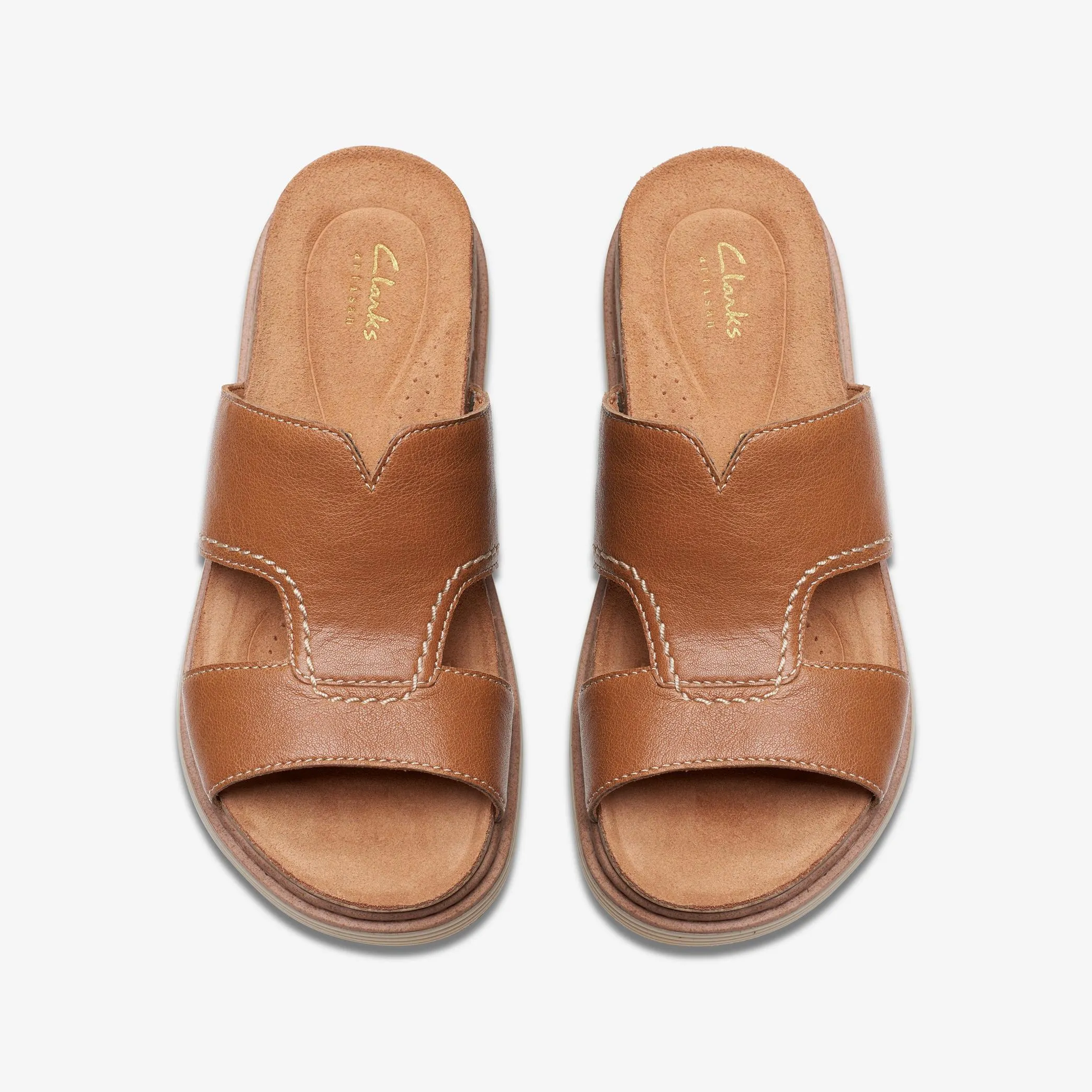 Clarks Arwell Walk Tan Leather Sandal